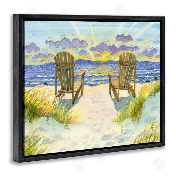 Stupell Industries Robin Altman | Nautical Beach Chairs View Wall Art