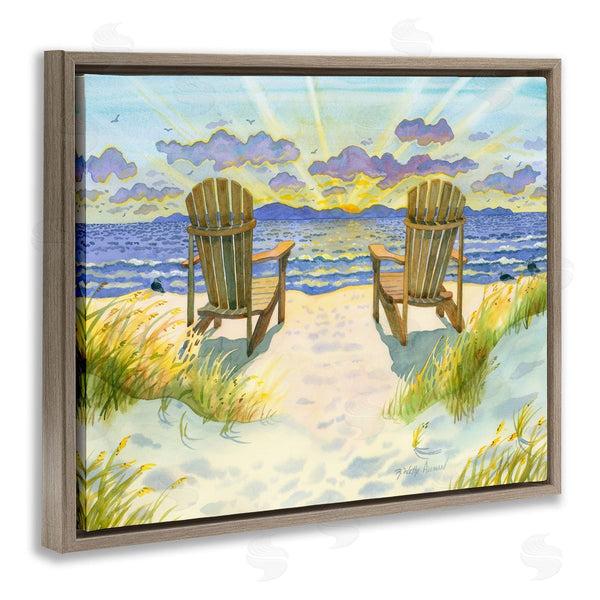 Stupell Industries Robin Altman | Nautical Beach Chairs View Wall Art