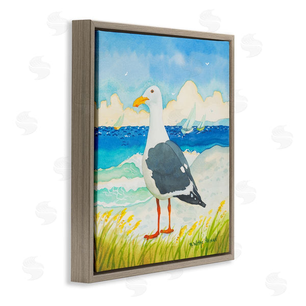Stupell Industries Robin Altman | Seagull On Beach Painting Wall Art
