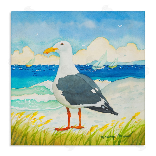 stupell industries Robin Altman | Seagull on Beach Painting Wall Art