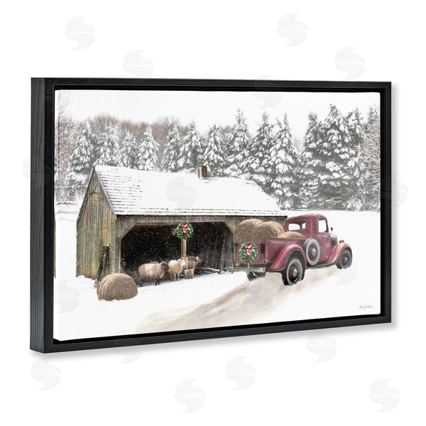 Stupell Industries Robin-Lee Viera | Snowy Winter Farm Sheep