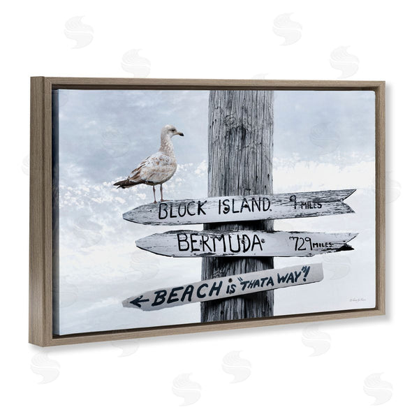 Stupell Industries Robin-Lee Viera | Vacation Beach Signs With Seagull