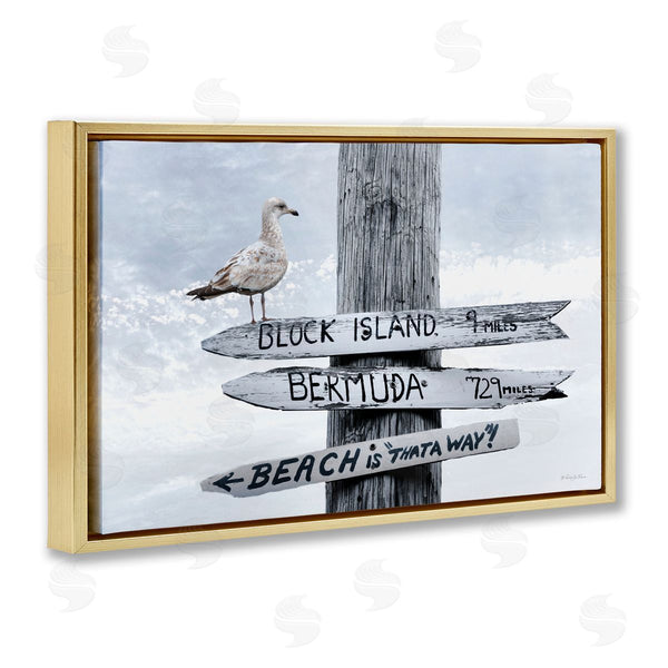 Stupell Industries Robin-Lee Viera | Vacation Beach Signs With Seagull