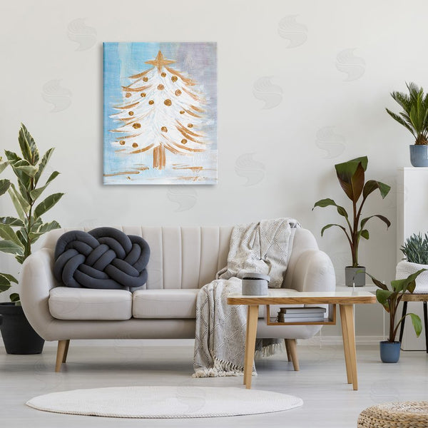 Stupell Industries Robin Maria | Festive Christmas Tree Contemporary Winter Snow Forest Wall Art