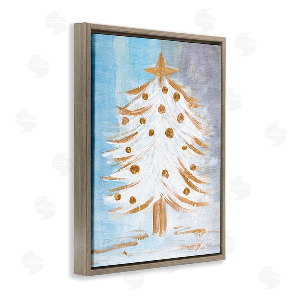Stupell Industries Robin Maria | Festive Christmas Tree Contemporary Winter Snow Forest Wall Art