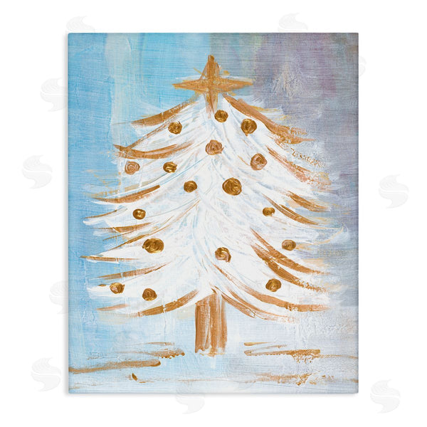 stupell industries Robin Maria | Festive Christmas Tree Contemporary Winter Snow Forest Wall Art
