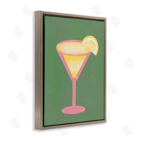 Stupell Industries Robin Maria | Lemon Drop Glass Over Green Wall Art