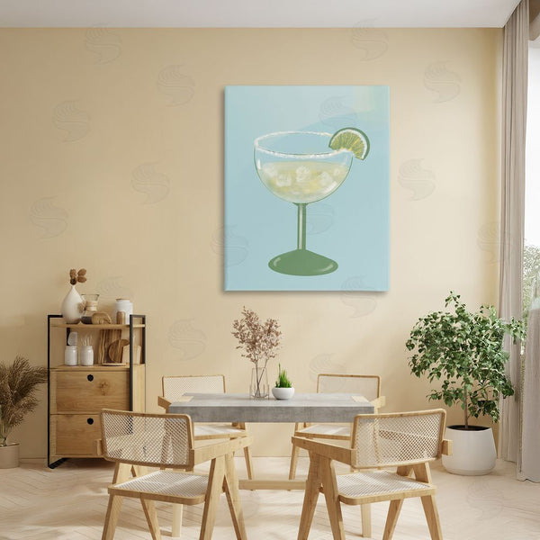 Stupell Industries Robin Maria | Margarita Glass Over Blue Wall Art