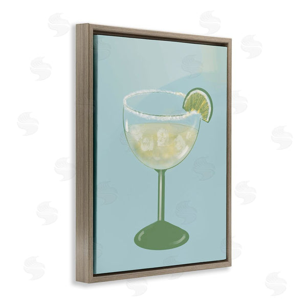 Stupell Industries Robin Maria | Margarita Glass Over Blue Wall Art
