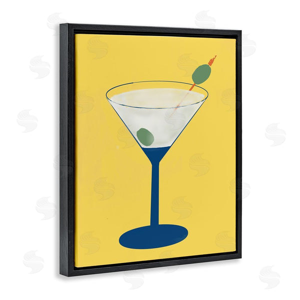 Stupell Industries Robin Maria | Martini Glass Over Yellow Wall Art