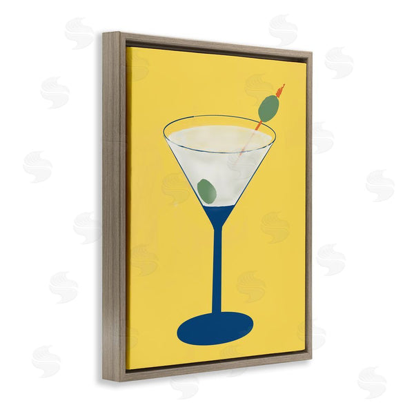 Stupell Industries Robin Maria | Martini Glass Over Yellow Wall Art