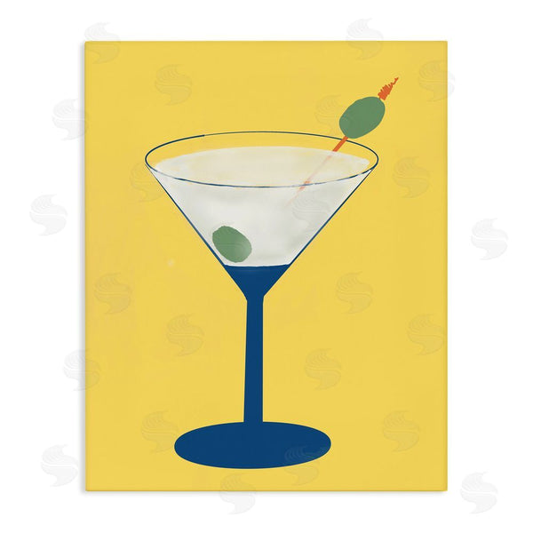 stupell industries Robin Maria | Martini Glass over Yellow Wall Art