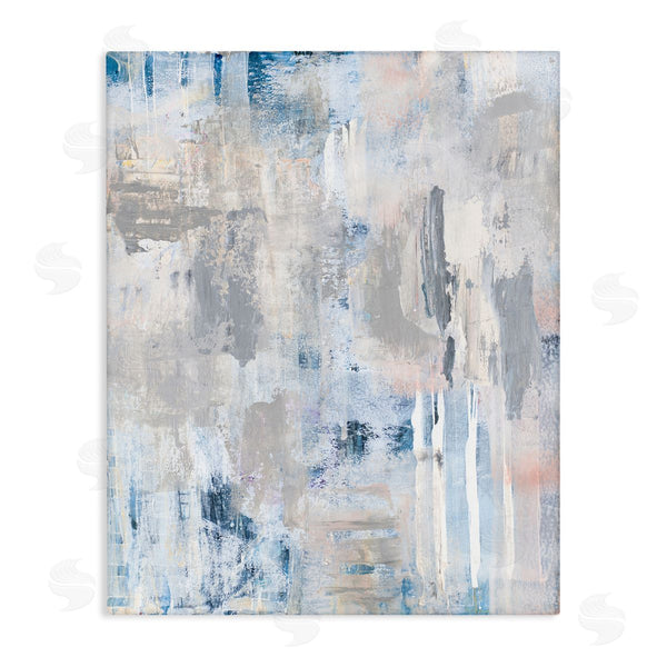 stupell industries Robin Maria | Modern Abstract Cascading Painting Blue Pink Grey Composition Wall Art