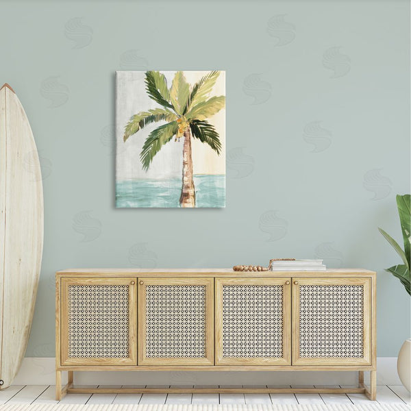 Stupell Industries Robin Maria | Palm Tree Leaves Tropical Summer Breeze Beach Wall Art