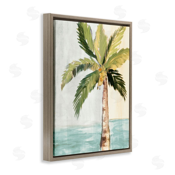 Stupell Industries Robin Maria | Palm Tree Leaves Tropical Summer Breeze Beach Wall Art