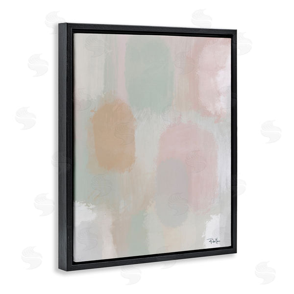 Stupell Industries Robin Maria | Soft Pastel Abstract Painting Tranquil Pink Green Shapes Wall Art