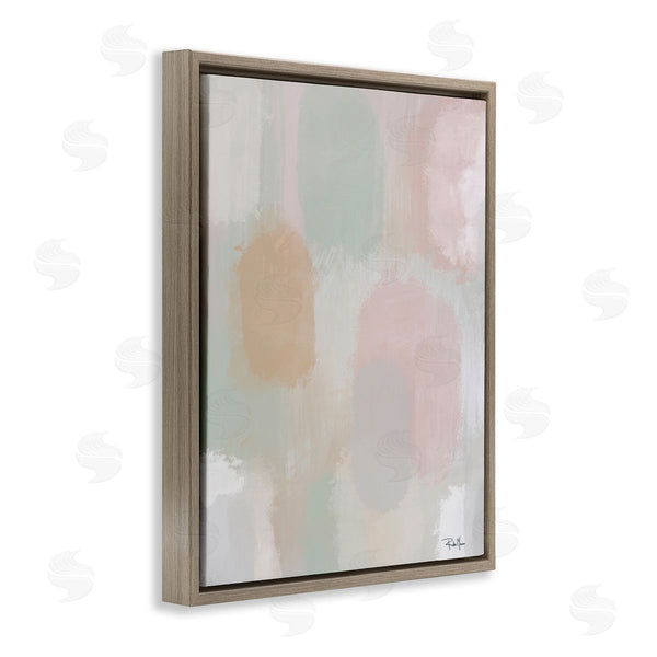 Stupell Industries Robin Maria | Soft Pastel Abstract Painting Tranquil Pink Green Shapes Wall Art