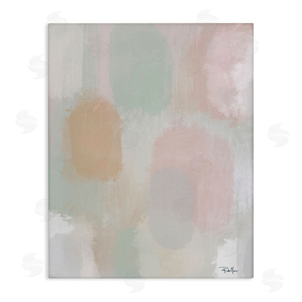 stupell industries Robin Maria | Soft Pastel Abstract Painting Tranquil Pink Green Shapes Wall Art