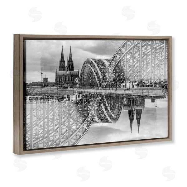 Stupell Industries Robin Vandenabeele | Bridge & Cathedral Reflection