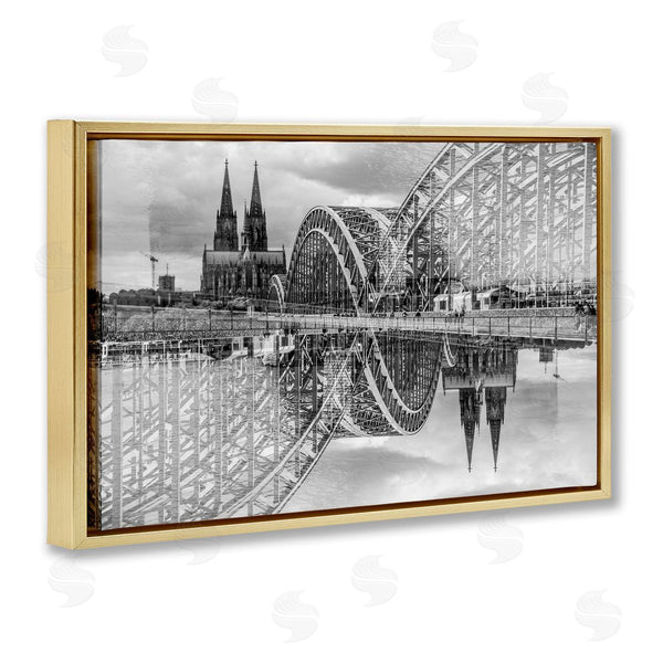 Stupell Industries Robin Vandenabeele | Bridge & Cathedral Reflection