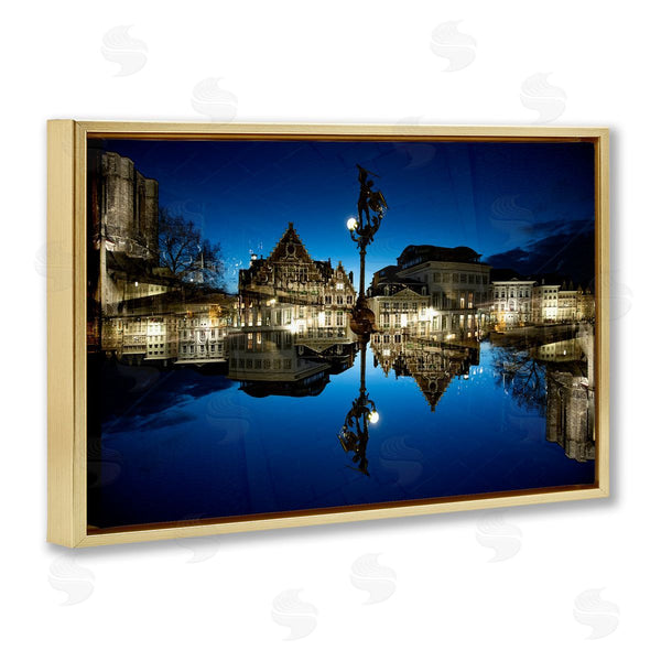 Stupell Industries Robin Vandenabeele | Illuminated Night Cityscape Wall Art