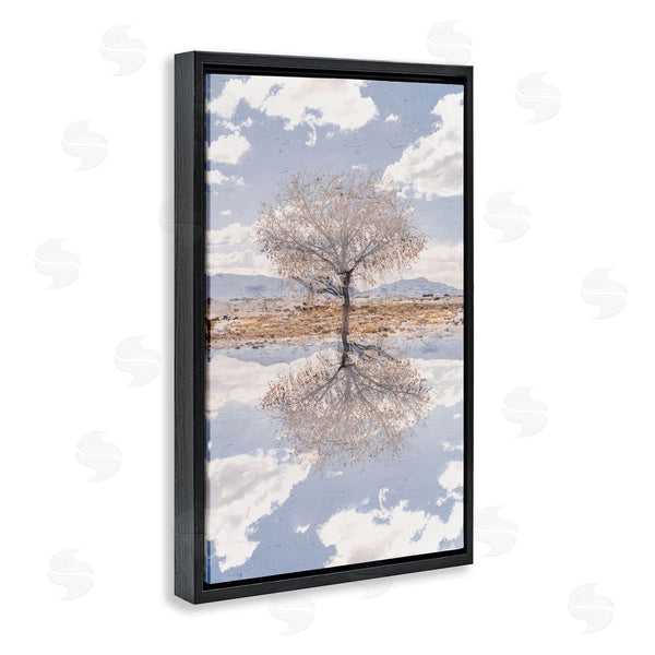 Stupell Industries Robin Vandenabeele | Lone Tree & Clouds Reflection