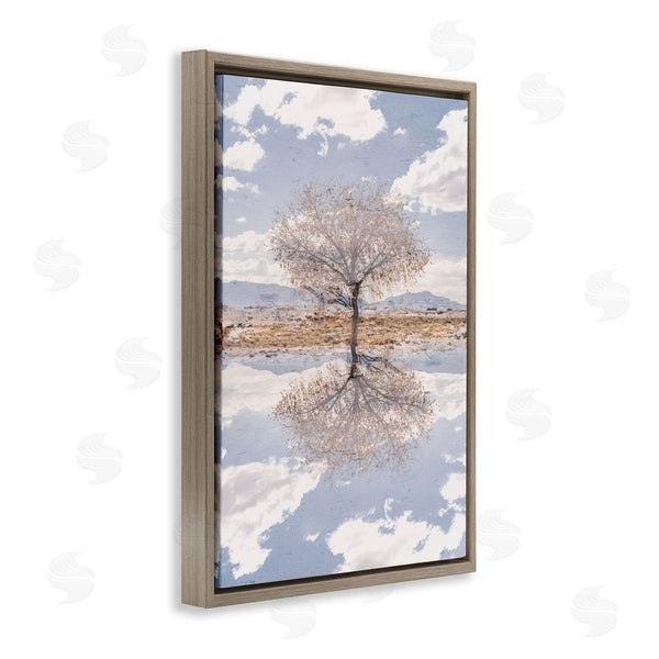Stupell Industries Robin Vandenabeele | Lone Tree & Clouds Reflection