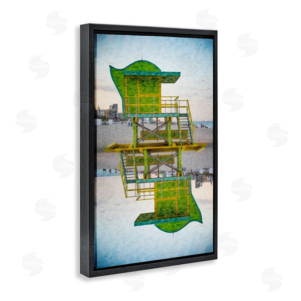 Stupell Industries Robin Vandenabeele | Miami Beach Hut Reflection