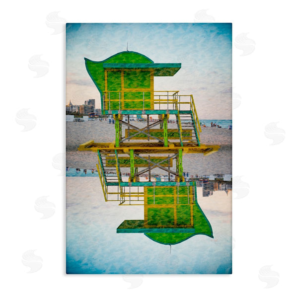 stupell industries Robin Vandenabeele | Miami Beach Hut Reflection
