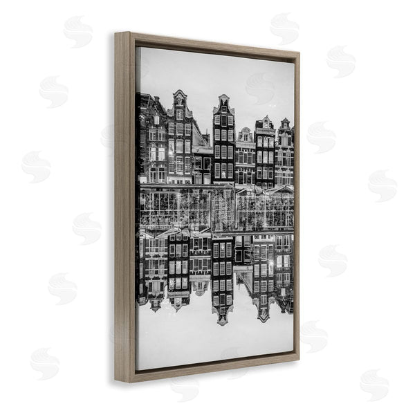 Stupell Industries Robin Vandenabeele | Symmetrical Building Reflections