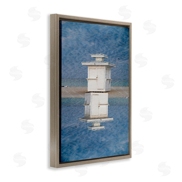 Stupell Industries Robin Vandenabeele | Vertical Symmetry Beach Hut