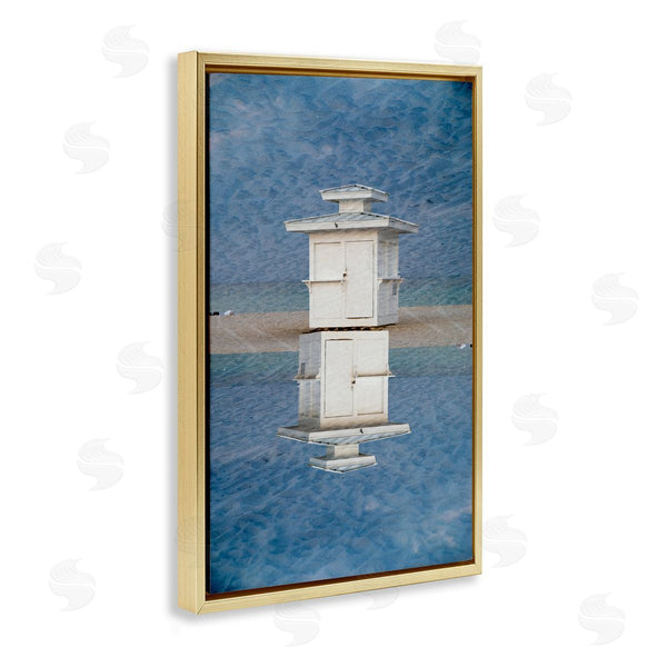 Stupell Industries Robin Vandenabeele | Vertical Symmetry Beach Hut