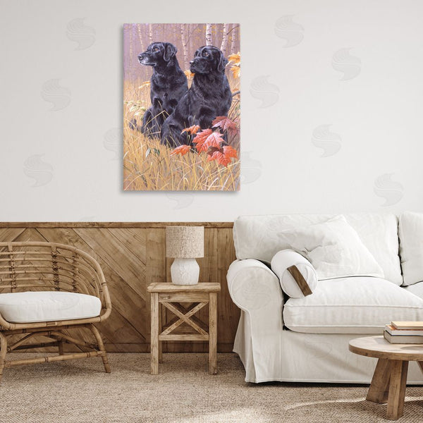 Stupell Industries Rod Lawrence | Autumnal Black Dogs Wall Art