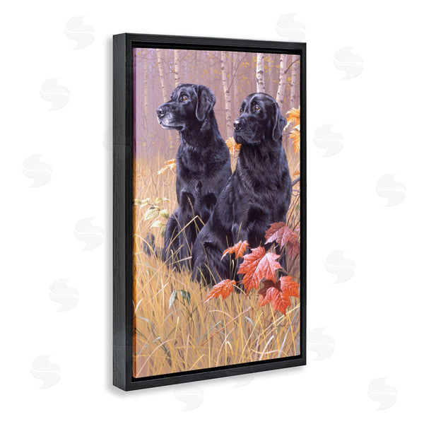 Stupell Industries Rod Lawrence | Autumnal Black Dogs Wall Art