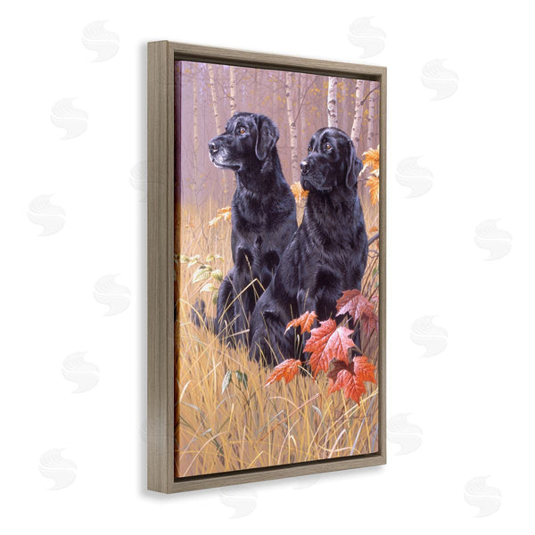 Stupell Industries Rod Lawrence | Autumnal Black Dogs Wall Art