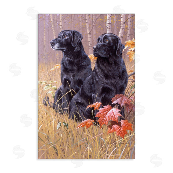 stupell industries Rod Lawrence | Autumnal Black Dogs Wall Art