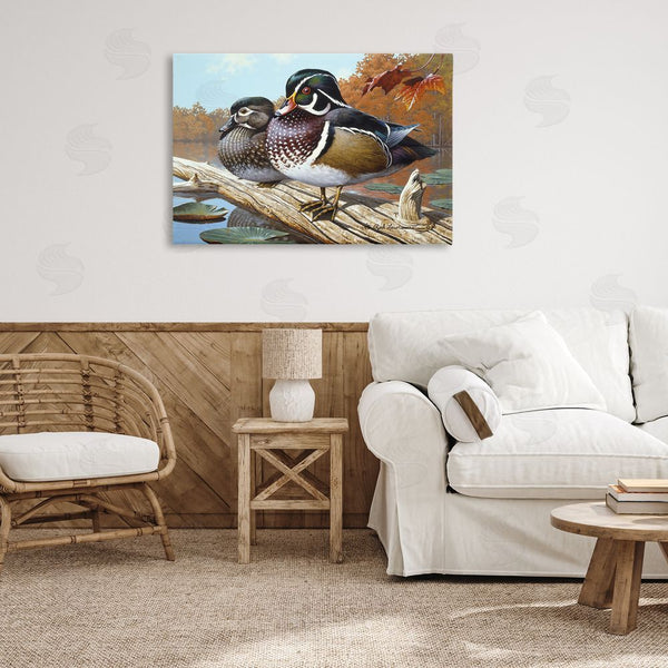 Stupell Industries Rod Lawrence | Duck Pair On Driftwood Wall Art
