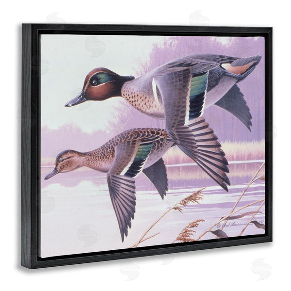 Stupell Industries Rod Lawrence | Flying Mallards Over Lake Wall Art