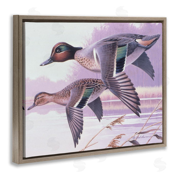 Stupell Industries Rod Lawrence | Flying Mallards Over Lake Wall Art