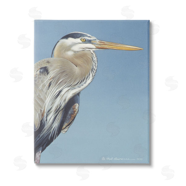 stupell industries Rod Lawrence | Heron Portrait on Blue Wall Art