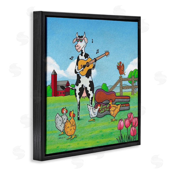 Stupell Industries Roger Straub | Busking Cow With Audience