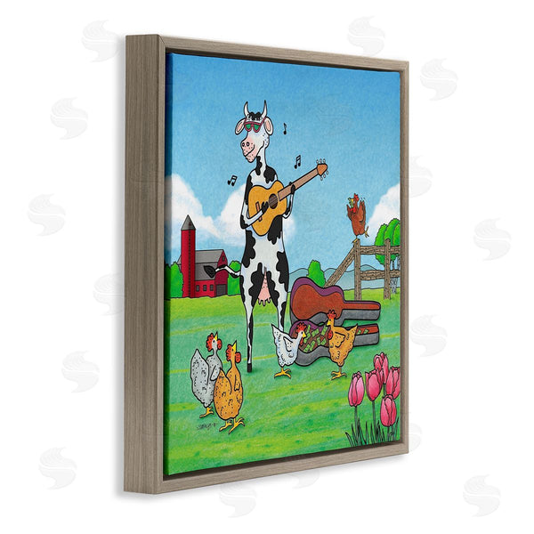 Stupell Industries Roger Straub | Busking Cow With Audience