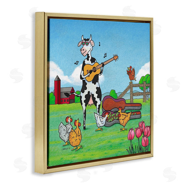 Stupell Industries Roger Straub | Busking Cow With Audience