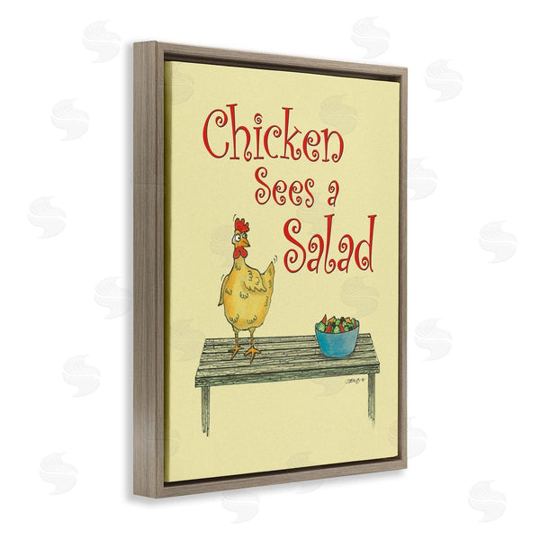 Stupell Industries Roger Straub | Chicken Salad Vintage Pun