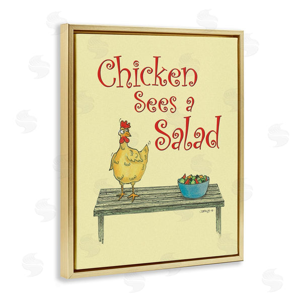 Stupell Industries Roger Straub | Chicken Salad Vintage Pun