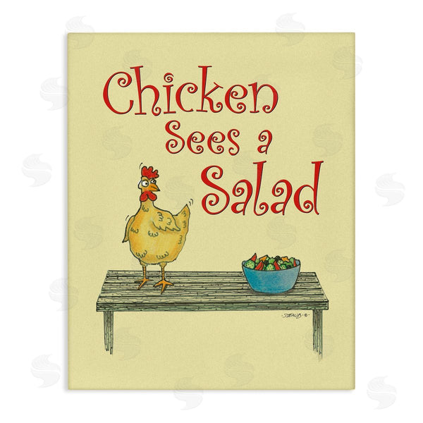 stupell industries Roger Straub | Chicken Salad Vintage Pun