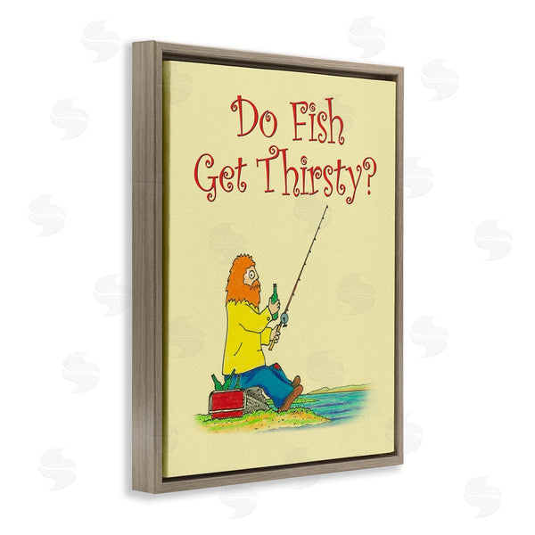 Stupell Industries Roger Straub | Do Fish Get Thirsty Humor