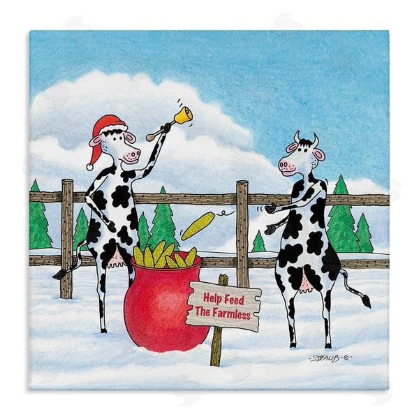 stupell industries Roger Straub | Feed The Farmless Funny Cows
