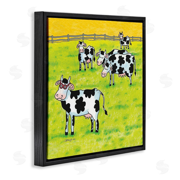 Stupell Industries Roger Straub | Funny Cow Herd With Specs
