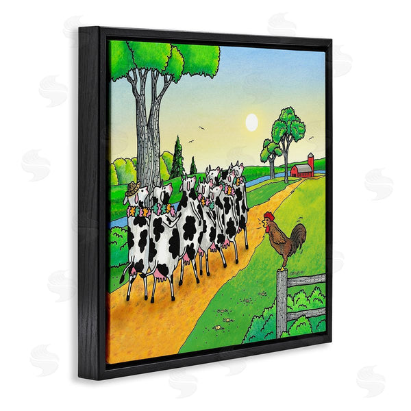 Stupell Industries Roger Straub | Funny Cows Come Home